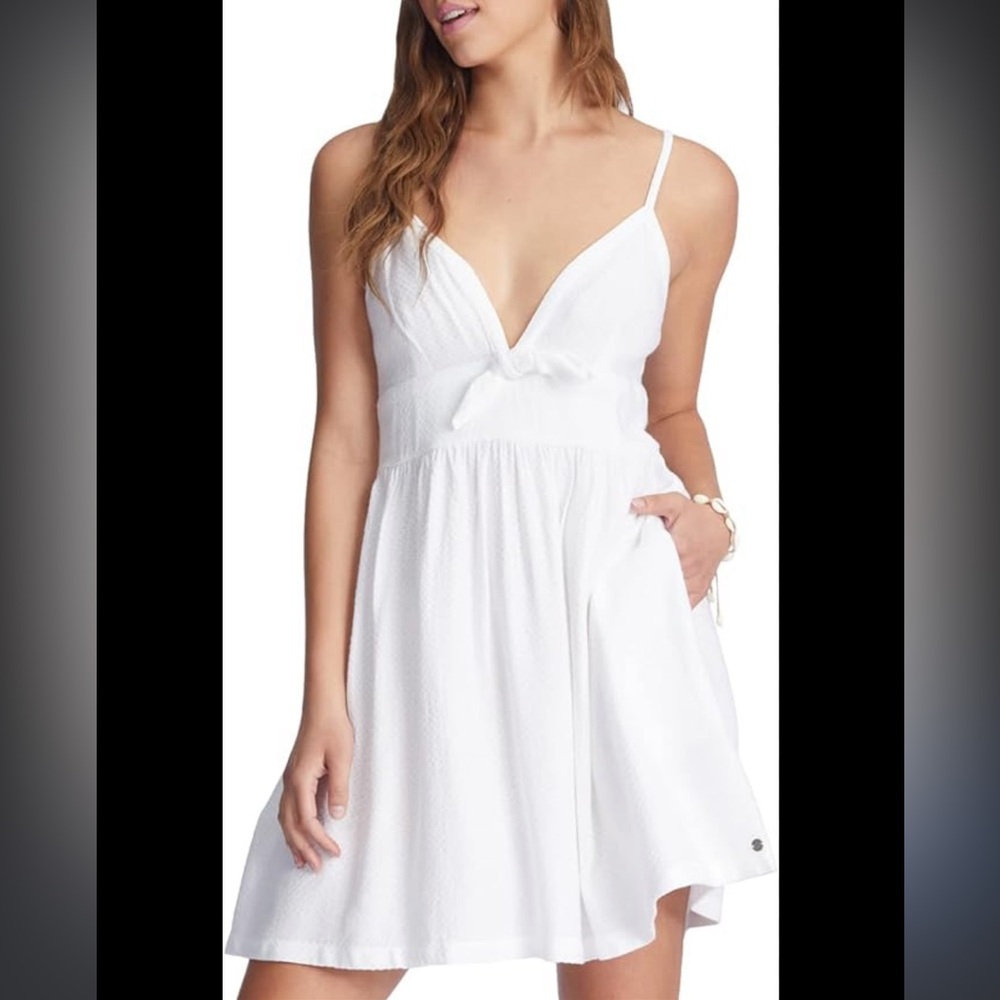 NWOT Roxy Bright Light Sleeveless Dress in white size Medium
